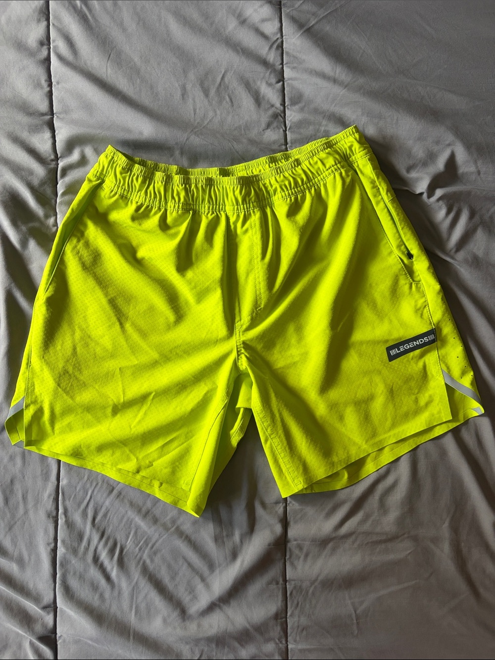 Legends Men’s Neon Yellow Running Shorts